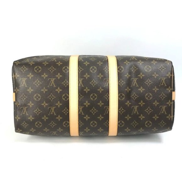 Auth LOUIS VUITTON Ｍ41418 Shoulder Bag Hand Bag KeepallBandouliere45 2WAY Duffl. - Picture 3 of 16